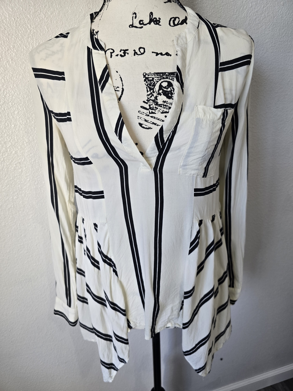Maeve Lainey Blouse Women's Striped Rayon Size 0